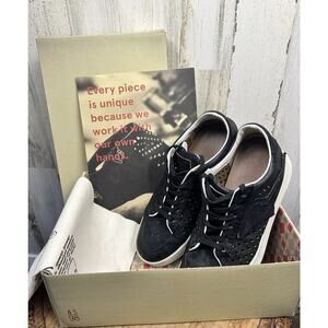 A.s.98 ADRIAN Designer sneakers Shoes 39/8.5 Women Black Perforated Leather $275